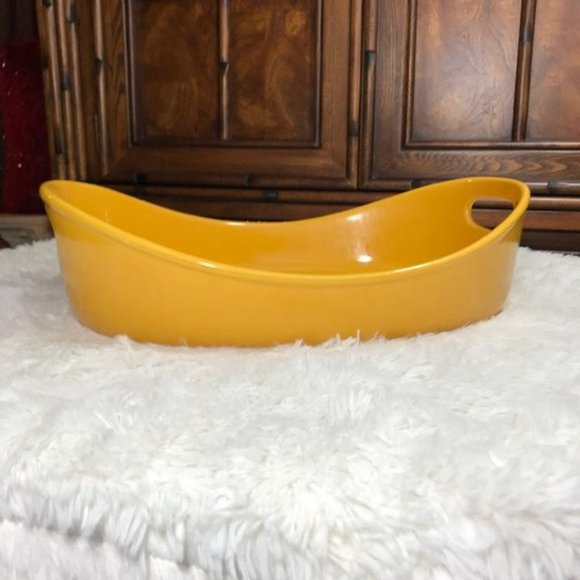 NWOT Rachael Ray Yellow 3.75qt Oval Handled Baking Pan - Picture 2 of 8